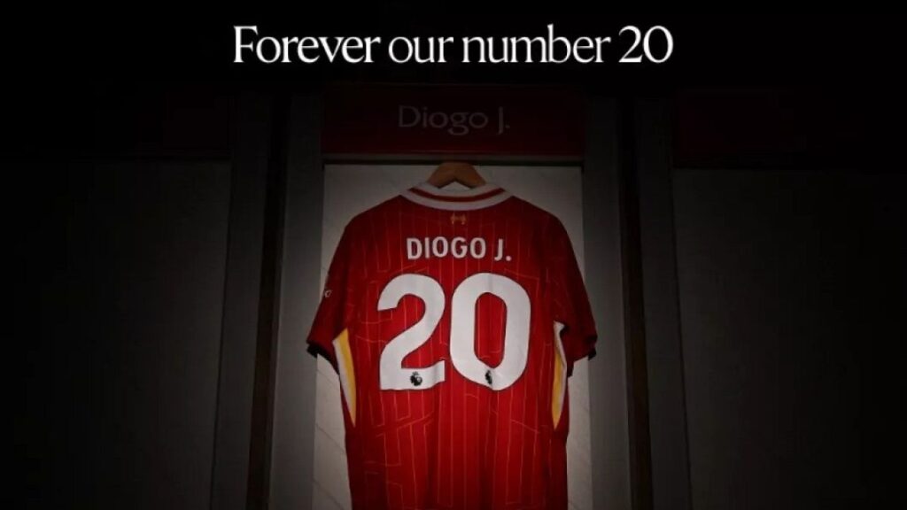 "Para sempre o nosso número 20": Liverpool retira número da camisola de Diogo Jota