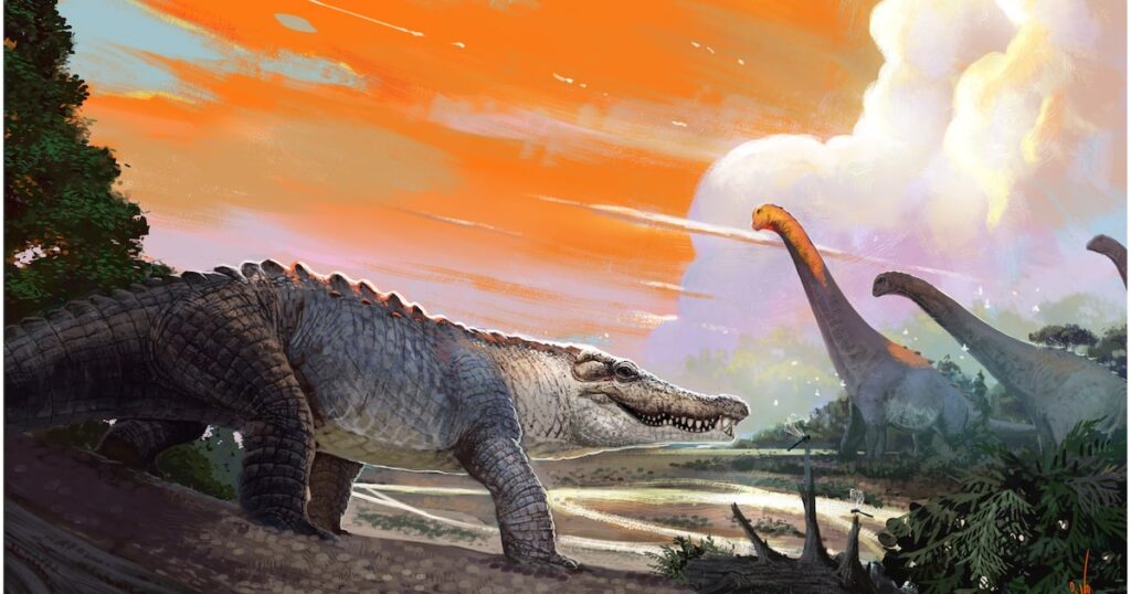 Descoberta revela novo crocodilo de 4 metros que viveu entre dinossauros no interior de SP