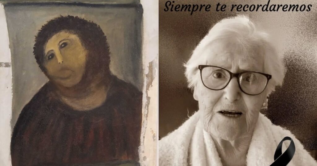 Morre idosa que viralizou com restauração de 'Ecce Homo de Borja'; relembre