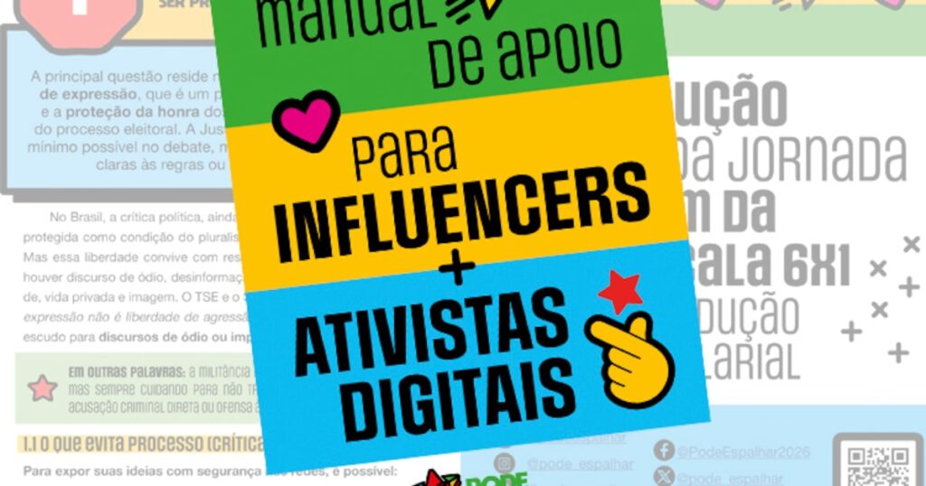 PT lança cartilha com orientações jurídicas para influenciadores e militância digital pró-Lula