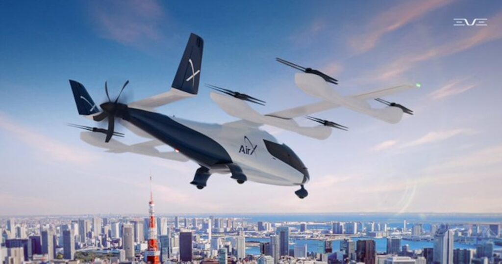 Eve fecha 1º contrato na região Ásia-Pacífico, com venda de 2 aeronaves eVTOLs para a japonesa AirX