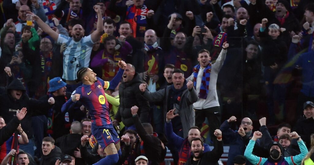 Raphinha vive noite de gala em 7 a 2 sobre o Newcastle e Barcelona vai às quartas da Champions