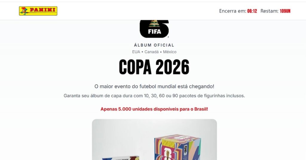 Panini denuncia golpe de site fraudulento que tenta vender álbum da Copa com até 85% de desconto