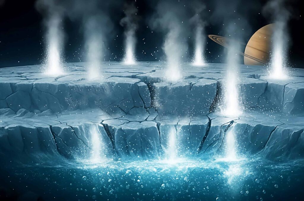 Lua de Saturno ganha protagonismo na busca por vida extraterrestre