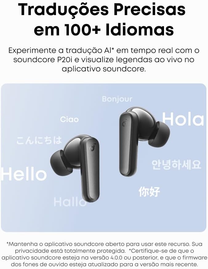 soundcore P20i da Anker, Fone de Ouvido Bluetooth 5.3 Sem Fio, 2 Mics IA - Imagem 7