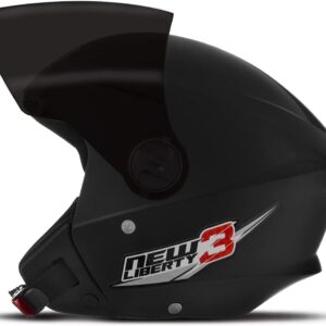 CAPACETE ABERTO PRO TORK NEW LIBERTY 3 SOLID PRETO FOSCO TAM. 56 VIS. FUMÊ