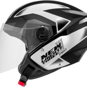 CAPACETE ABERTO PRO TORK NEW LIBERTY 3 PRO BRILHANTE PRETO – CINZA TAM. 60