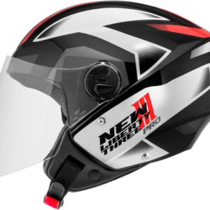 CAPACETE ABERTO PRO TORK NEW LIBERTY 3 PRO BRILHANTE PRETO – VERMELHO TAM. 60